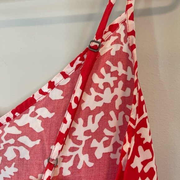 Factory Hi/low maxi dress bright red adjustable spaghetti strap - Picture 5 of 6